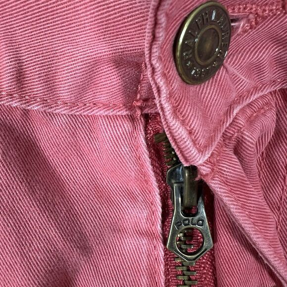 Vintage Polo Ralph Lauren Jeans Mens Size 32x32 Pink Navy Pony Straight Leg - Picture 10 of 16